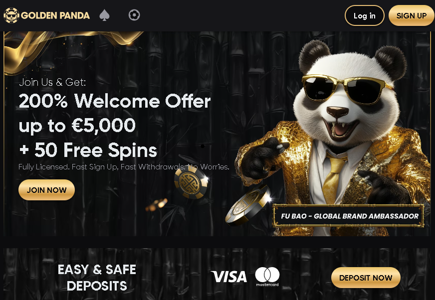 Golden Panda Casino spellen-portfolio zonder ID verificatie