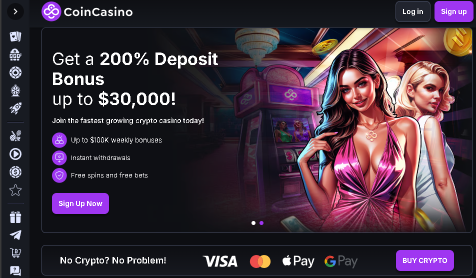CoinCasino crypto no KYC