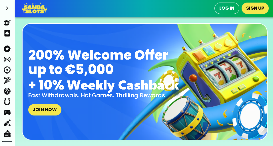 Samba Slots Casino sportwedden bookmaker zonder cruks Holland