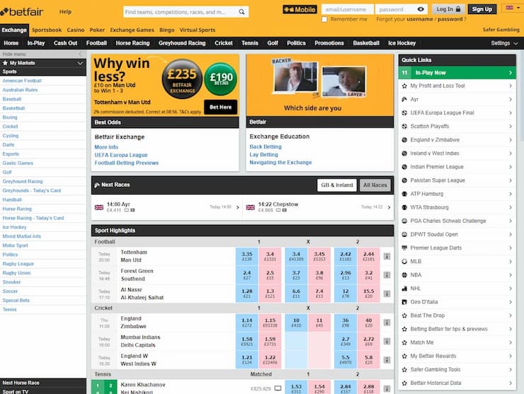 Betfair fast withdrawal bookie
