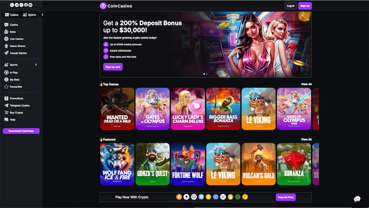 CoinCasino - our favorite Stake Casino alternative