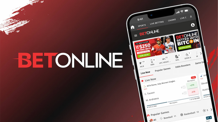 An image of the BetOnline Colorado sports betting site. 