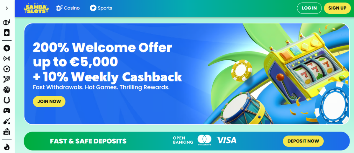 Samba Slots casino screenshot