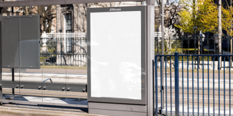 Bus shelter gambling ads