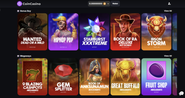 CoinCasino slots screenshot 