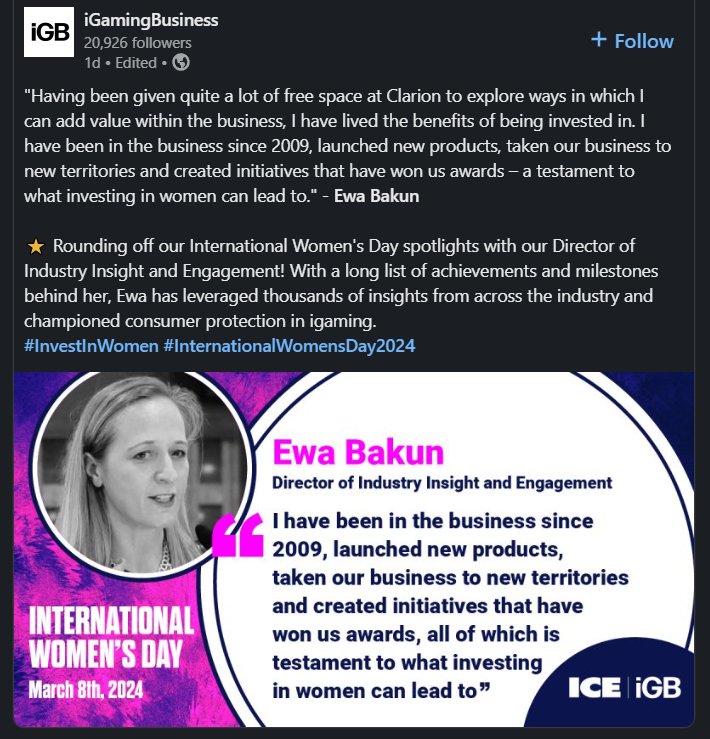 igb clarion women's day