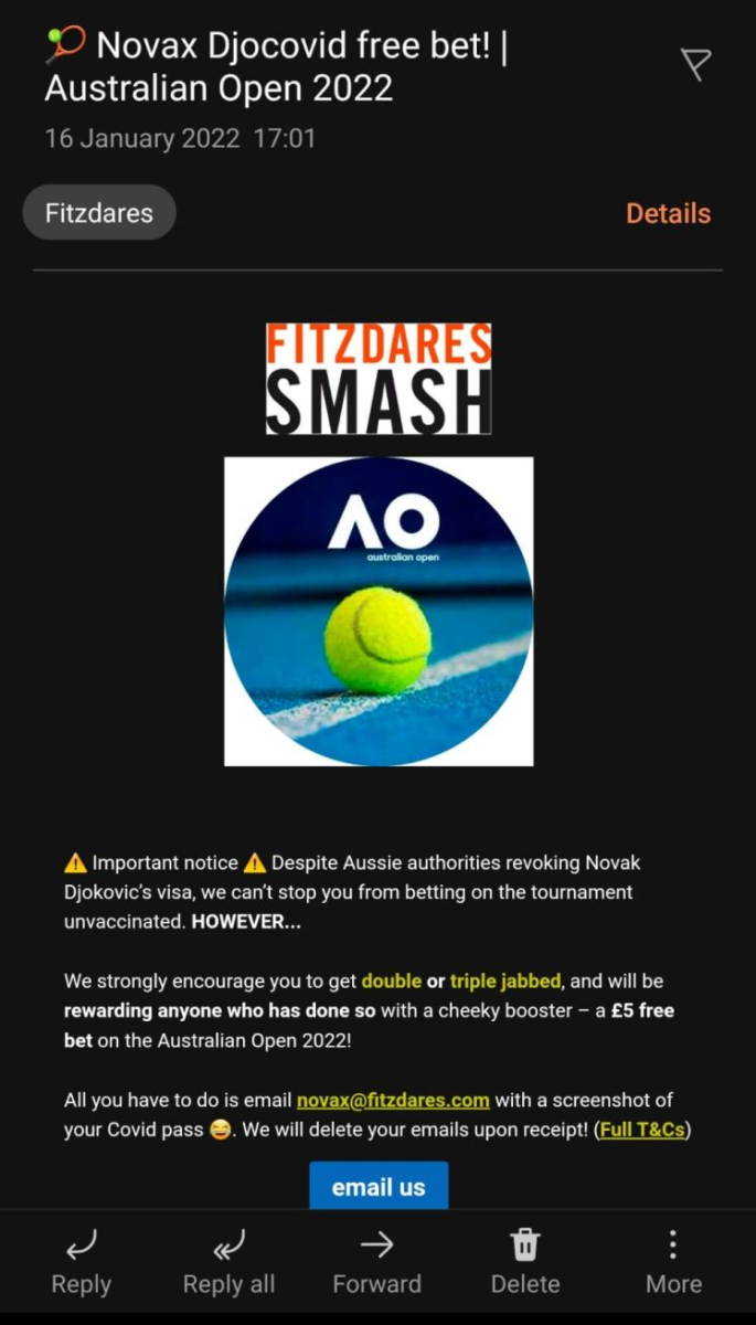 djokovic gambling ads